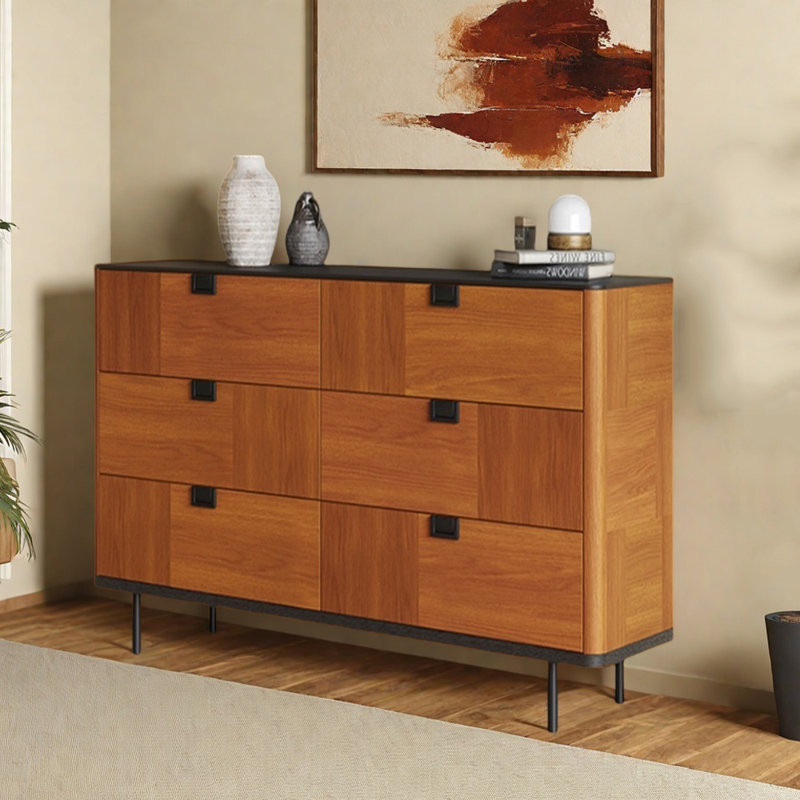 Buffet rétro en placage de bois moderne