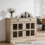 Buffet 35,4 "avec portes en verre et tiroir de rangement, buffet moderne pour la salle à manger, armoire de rangement pour la cuisine-683369084