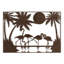 Silhouette de palmier tropical tropical silhouette abstraite murale décorative murale décoration murale-124839302-124839300