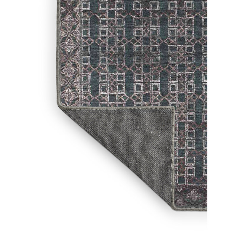 Tapis de zone noire contemporaine, Rectangle 7 pi x 9 pi