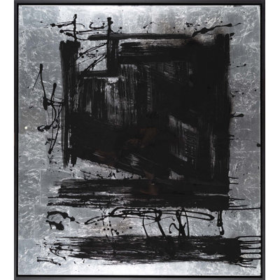 Black And Silver Abstract 1 Painting