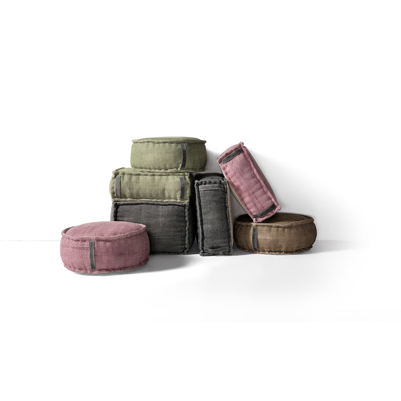Excelsior 60cm Wide Rectangle Solid Colour Pouffe Ottoman, Brown Sand