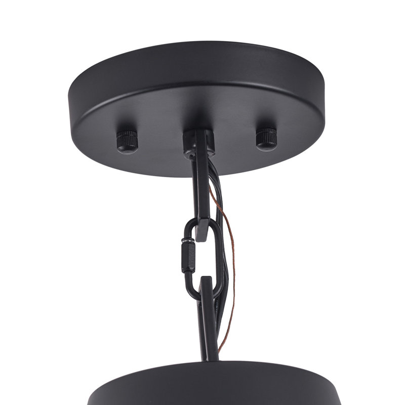Luminaire semi-encastré à dôme moderne 1-E26, Noir
