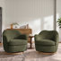 Fauteuil d'appoint pivotant moderne Bouk 31 po Volk