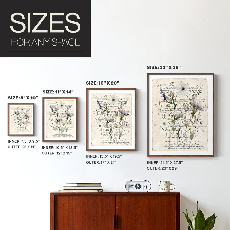 «Flea Market Botanical II», reproduction encadrée - bois massif