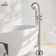 2 Handle Floor Clawfoot Tub Faucet with Diverter