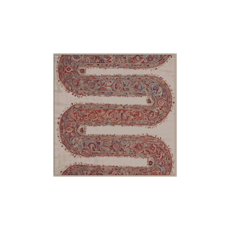 Tapis brun soyeux et moelleux, Carré 7 pi