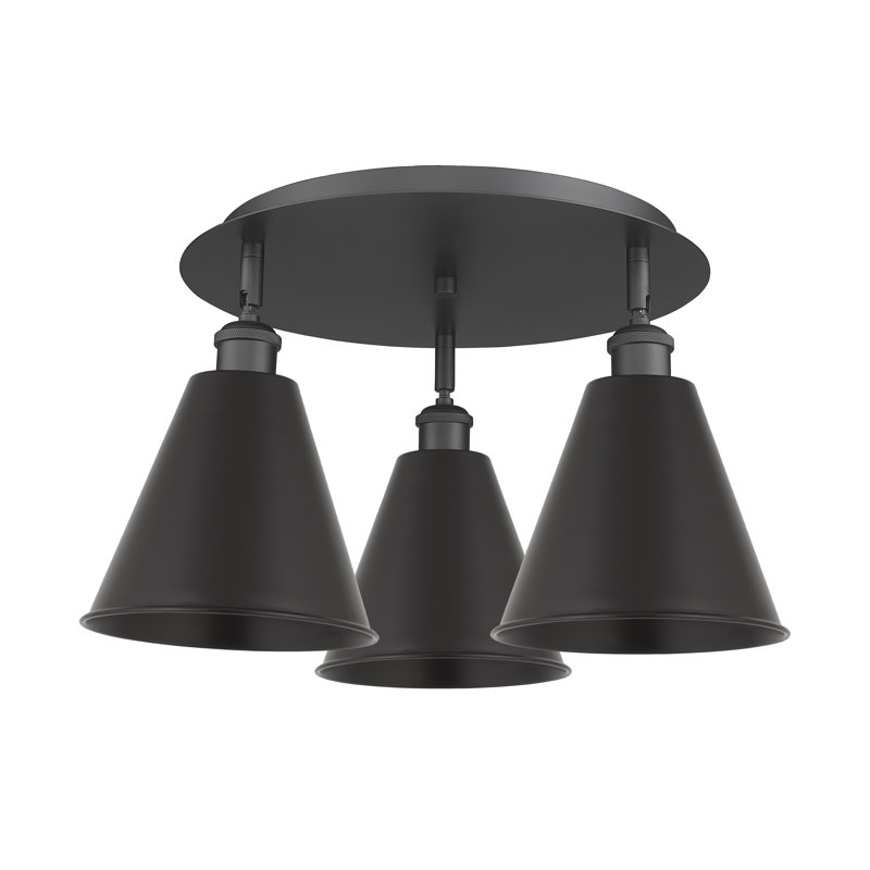 Dorantes Flush Mount, Matte Black, Matte Black