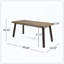 Table de salle à manger d'extérieur, plateau en bois d'acacia, pieds en métal, silhouette minimaliste, idéale pour les dîners et les rassemblements