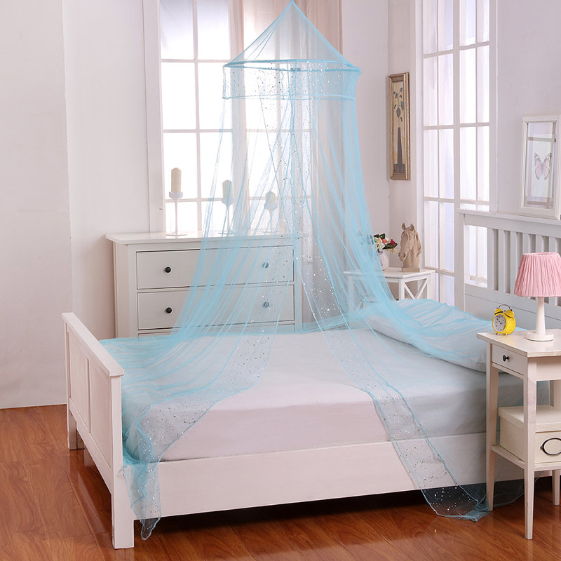  Lit à baldaquin pliable pour enfants, Bleu