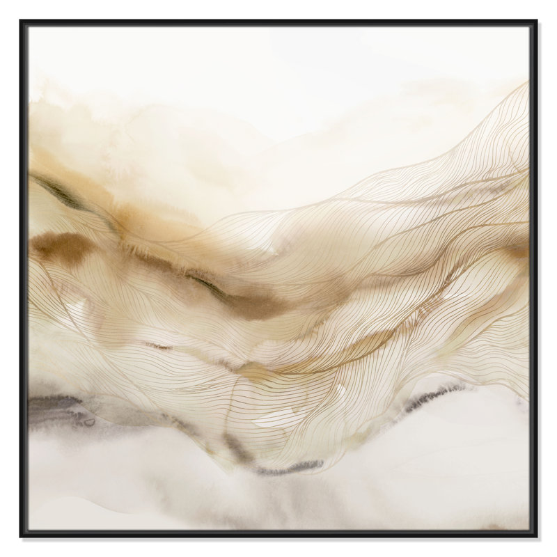 «Line Haze I» par Isabelle Z, H 41,5 po x l 41,5 po, Noir