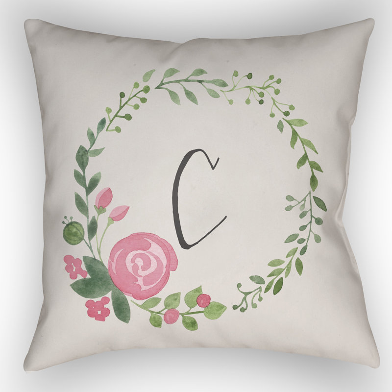  Indoor/Outdoor Throw Pillow, 18" H x 18" W x 4" D, C