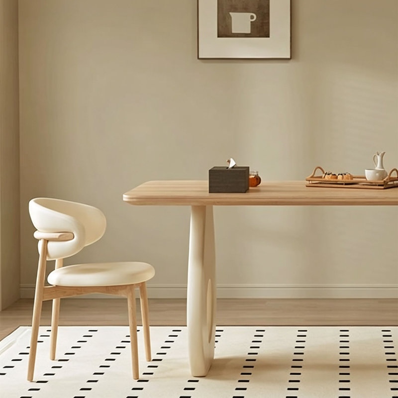Table en bois de chêne crème Nordic, H 29,5 po x l 70,9 po x P 31,5 po, 5