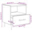 40cm W Manufactured Wood Bedside Table-1831193274