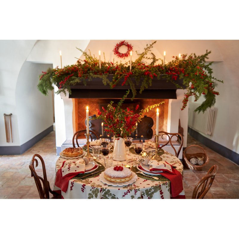 Gooseberry Handmade Floral Tablecloth, 70" Round