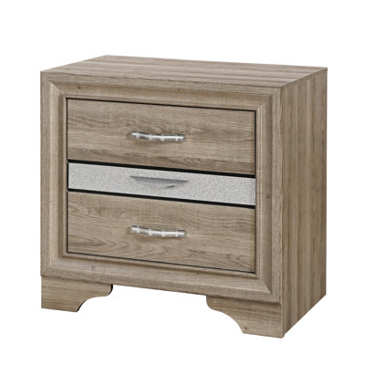 Table de chevet avec finition naturelle Ryder