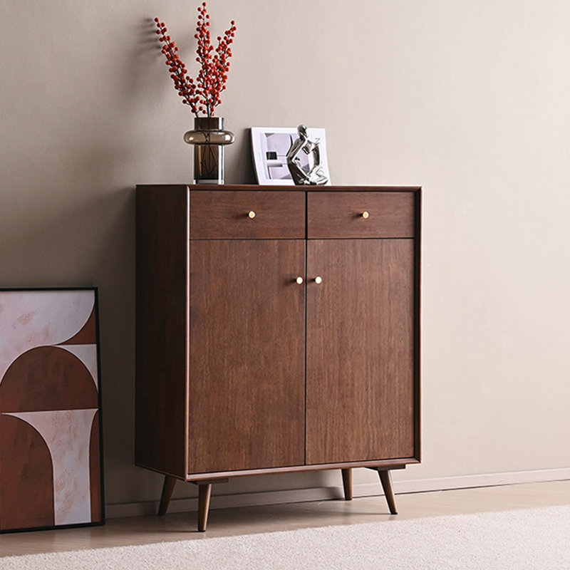 Modern Brown Solid Wood Shoe Storage
