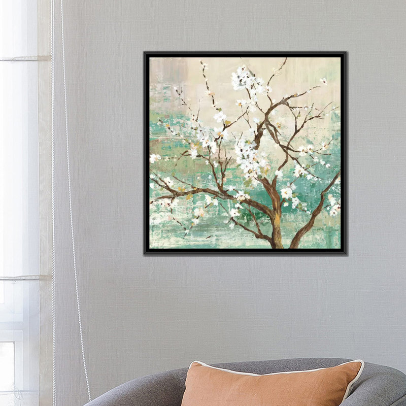 «Kyoto I», reproduction sur toile, H 18 po x l 18 po x P 1,5 po, Toile encadrée noire, Pas de tapis
