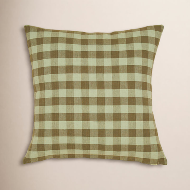 Essential Square Pillow Cover & Insert, Sage/Olive