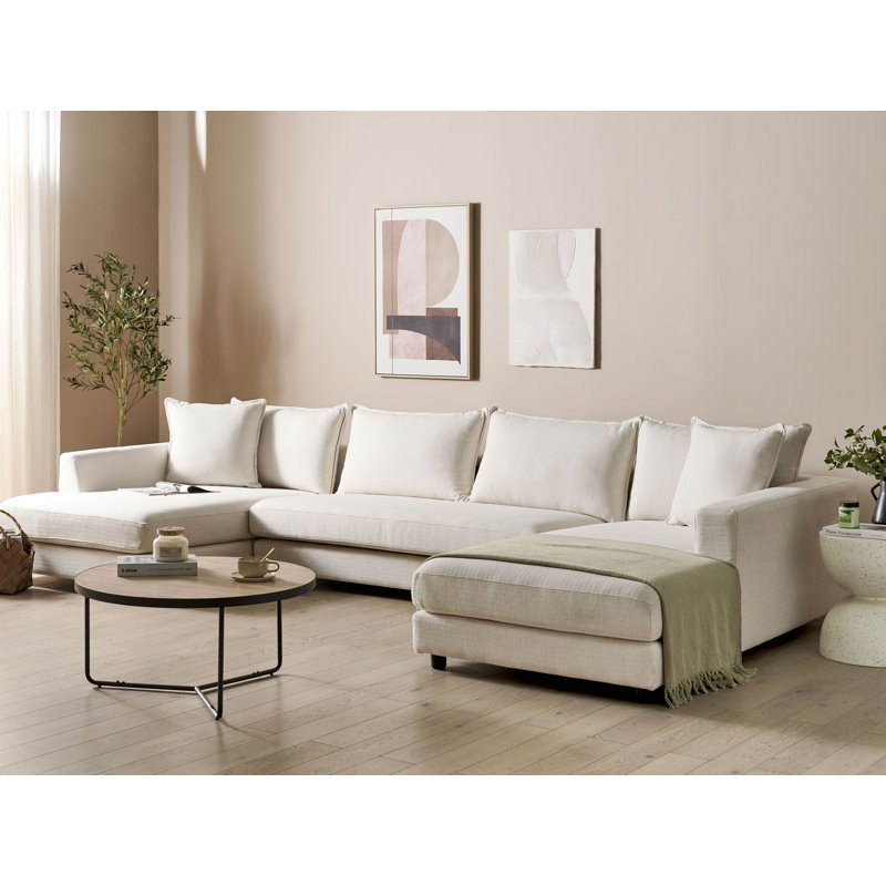 Awel 5 Seater Sectional, Light Beige