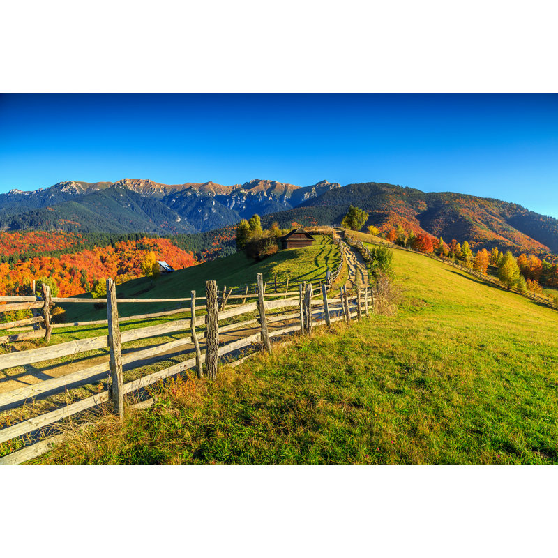 Autumn Rural Landscape - Wrapped Canvas Print, 30cm H x 46cm W