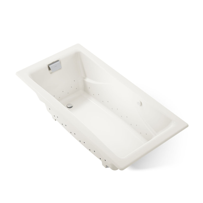 Tea-for-Two 72-in Heated Bubblemassage Air Bath, Biscuit