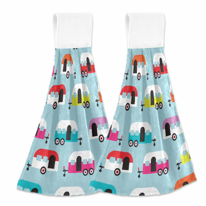 Adventure Absorb Hanging Towels - 2 Pack, 12x17 Inches, Perfect for Kitchen, Bathroom, Laundry Room, Travel Car, and Truck
