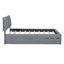 Lit plateforme tapissier avec lit gigogne simple Teddy-990930974-990930975