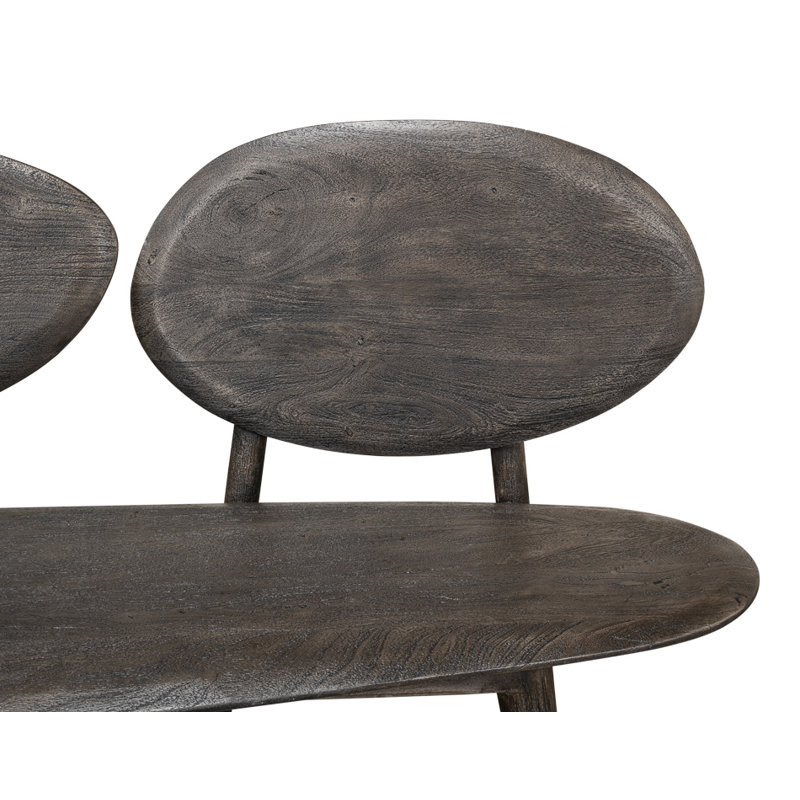 Melva Solid Wood Dining Bench, Gray