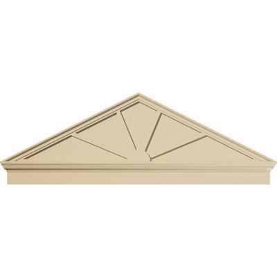 Peaked Cap Signature Urethane Pediment, Primed Tan