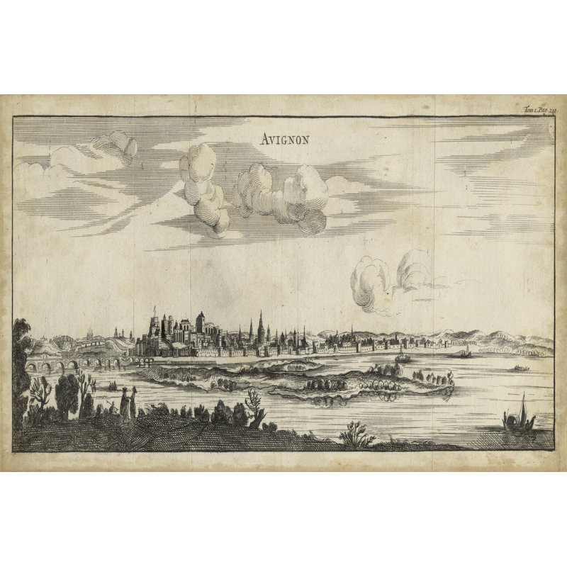 View Of Avignon - Wrapped Canvas Print, 20cm H x 30cm W x 3.8cm D