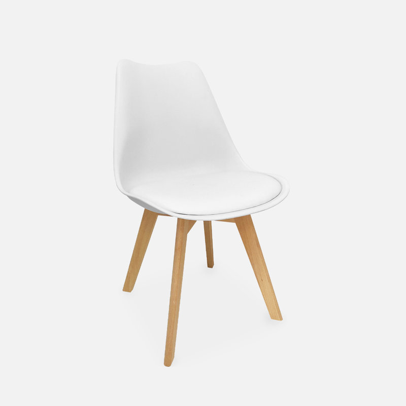 Lewisburg 2 Scandinavian Dining Chairs (Pair), White