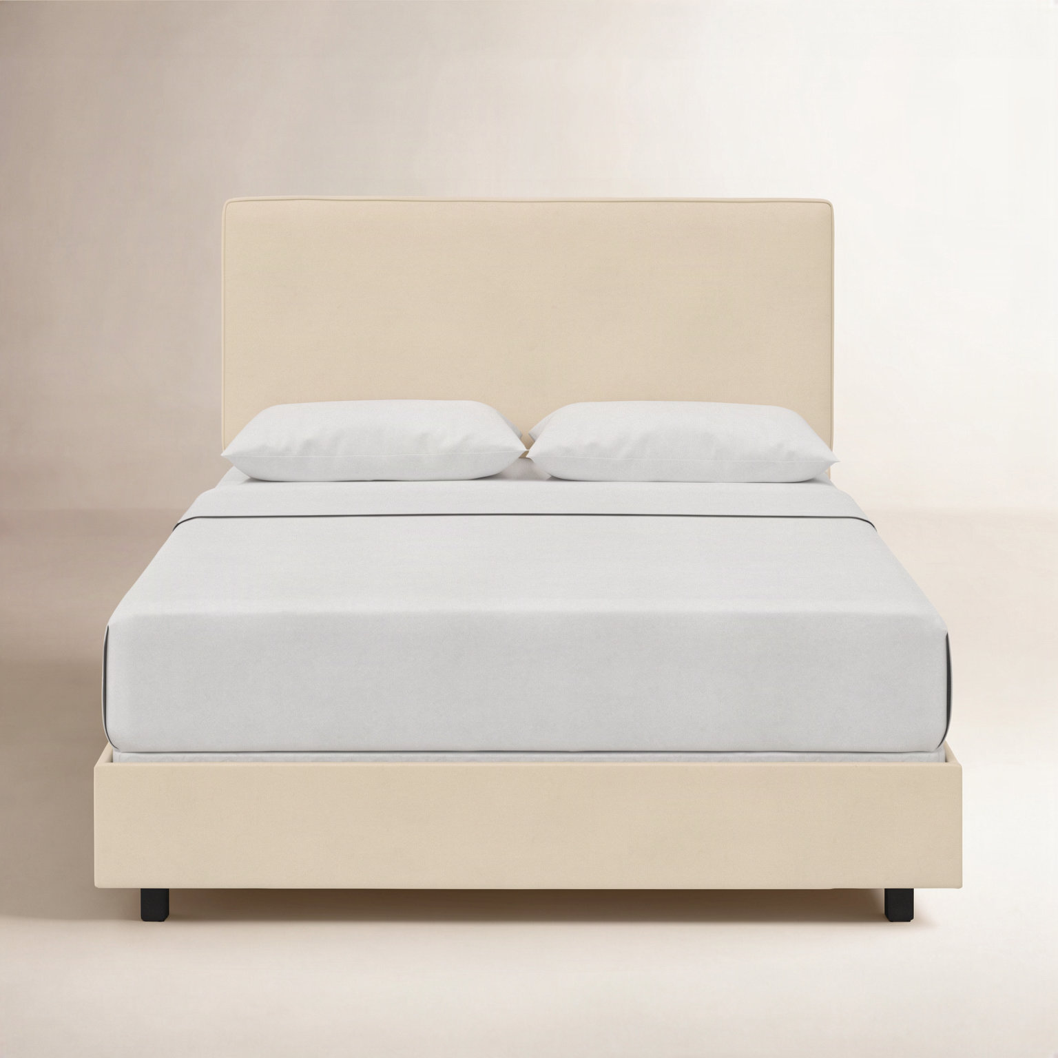 Marquise Cotton Upholstered Bed, King, Classic Pearl Performance Velvet
