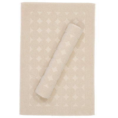 Tapis pour salle de bain 100% coton à pois Sinemis