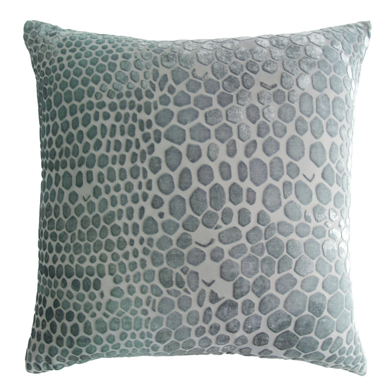 Square Velvet Pillow Cover & Insert, 22"H x 22"W, Jade