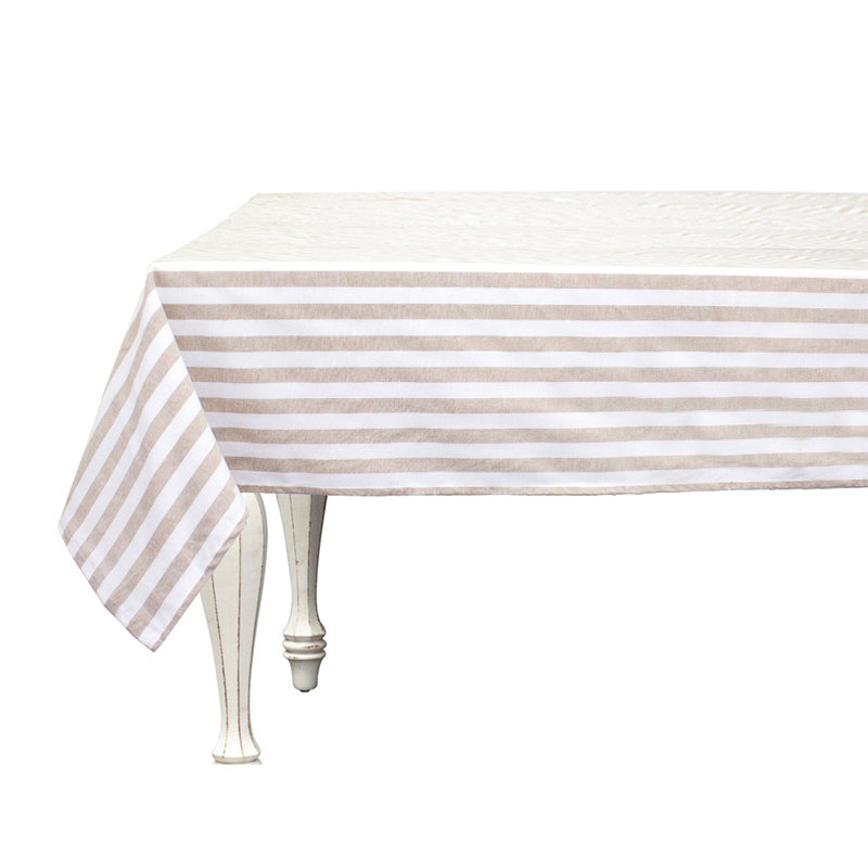 Nappe en coton beige rayée Everyday Design