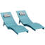 Ensemble de chaise longue portative pliable pour les hanches (ensemble de 2), confort au bord de la piscine anti-dérive avec appui-tête réglable et ancrages pour sacs de sable, turquoise-1728496239