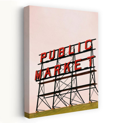 Contemporary Art Classic Industrial Retro Architecture City Wall Art 1 Piece Wrapped Canvas Wall Art
