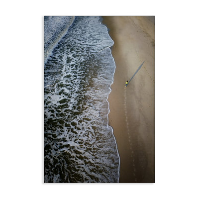 Art mural sur toile, "Vue aérienne de la plage verticale" par Rick Berk
