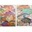  Art mural - ensemble de peinture à l'acrylique de deux poissons, toile peinte à la main or encadrée