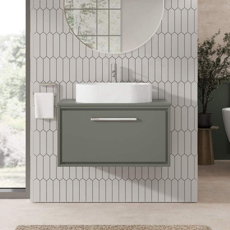 Tishay Bathroom Vanity, Fern Green, 80.5cm W