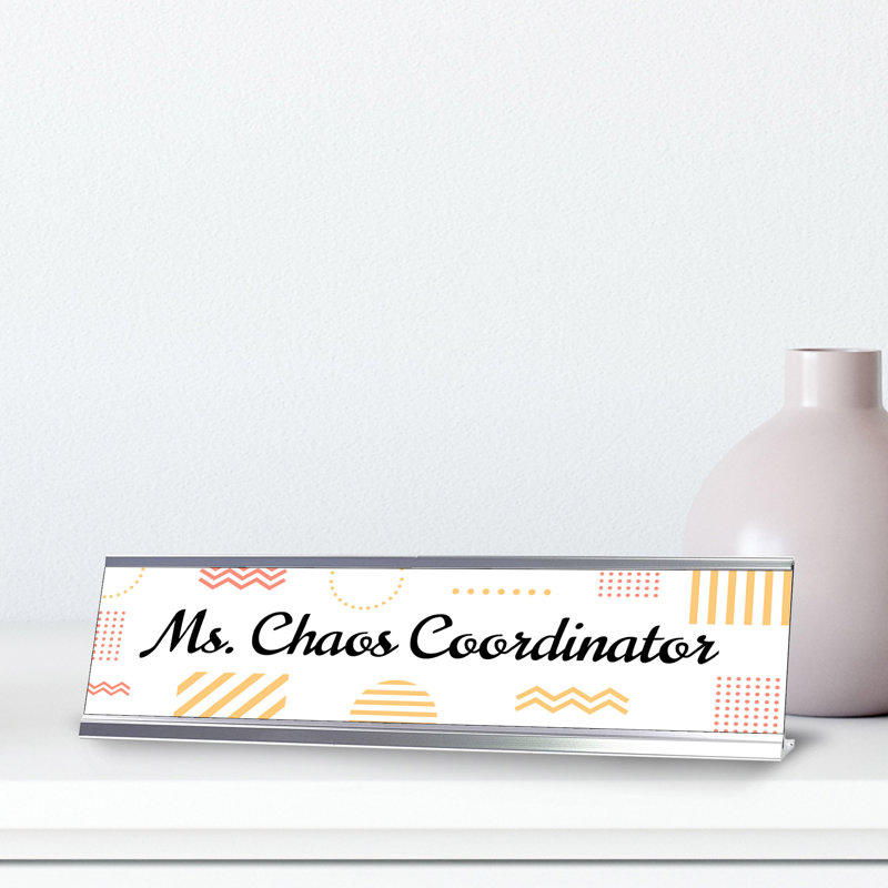 Assiette de bureau à motif géométrique MS Chaos
