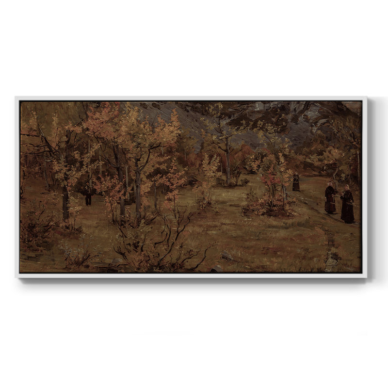 Série paysage - DCCL XXII - Toile tendue avec châssis tendue, prête à être accrochée, H 17 po x l 33 po, Blanc
