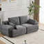 Canapés modulaires modernes en mousse à mémoire de forme à 2 places pour canapé modulaire en velours côtelé sans assemblage avec coussins-116723681