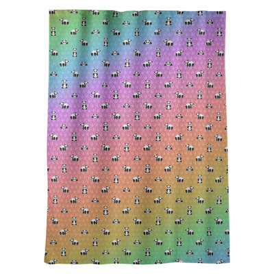Panneau de rideau simple avec passe-tringle pour fenêtre avec passe-tringle panda Kitterman