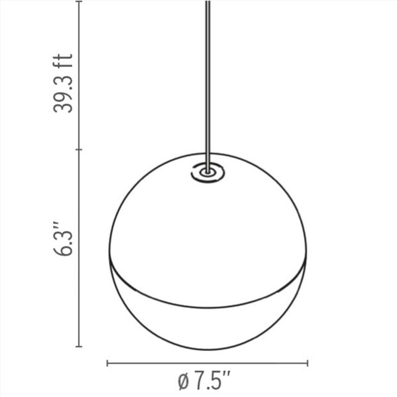String Light Sphere, Blue