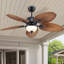 Ventilateur de plafond à intensité variable 5 pales 50 "avec lumières à DEL et télécommande-1897808962