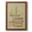 Toile encadrée de qualité supérieure Antique Ship Plan IV - prête à être accrochée-483575341