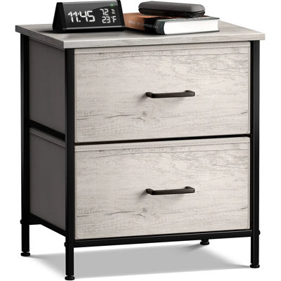 Sorbus Nightstand with 2 Drawers in Rustic