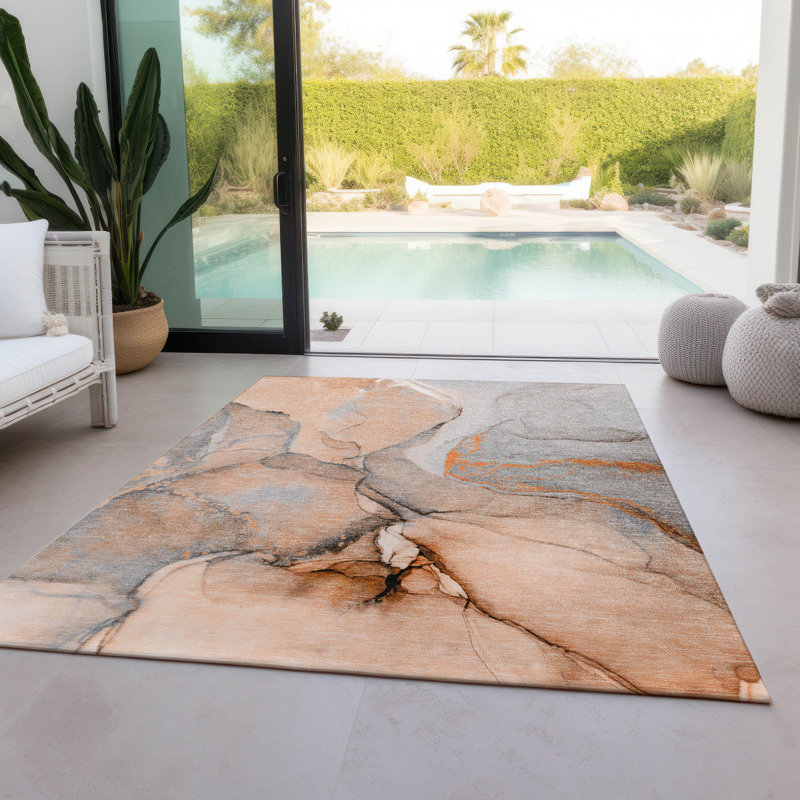 Tapis intérieur / extérieur Alfonzo avec envers antidérapant, Rectangle 3 pi x 5 pi